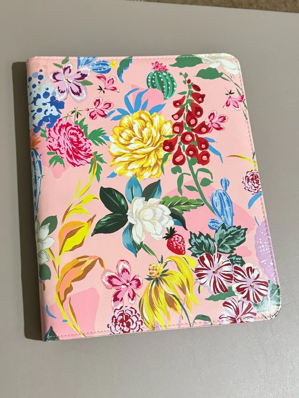 Floral Pink Botanical Notepad Portfolio